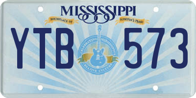 MS license plate YTB573