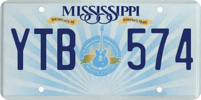 MS license plate YTB574