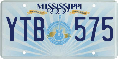 MS license plate YTB575