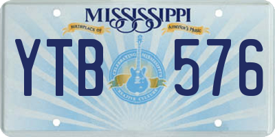 MS license plate YTB576