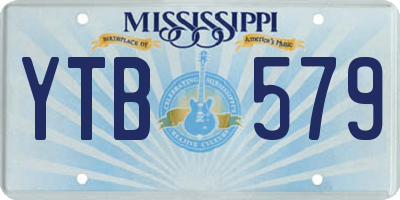 MS license plate YTB579