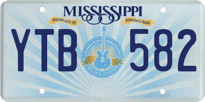 MS license plate YTB582