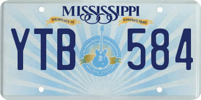 MS license plate YTB584