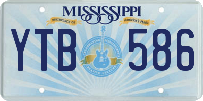 MS license plate YTB586