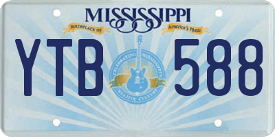 MS license plate YTB588