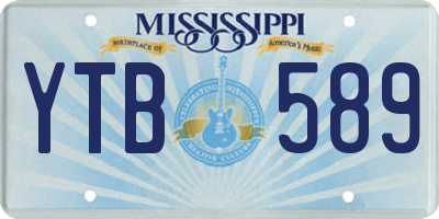 MS license plate YTB589