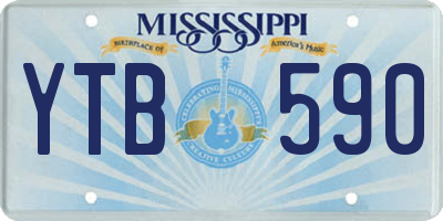 MS license plate YTB590
