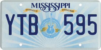 MS license plate YTB595