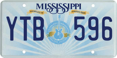 MS license plate YTB596