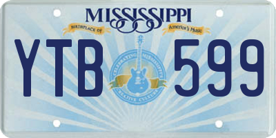 MS license plate YTB599