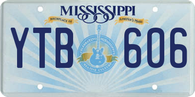 MS license plate YTB606