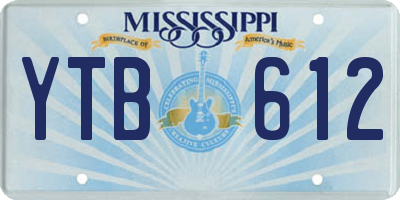 MS license plate YTB612