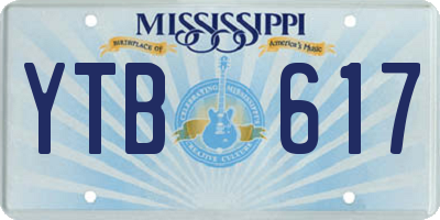 MS license plate YTB617
