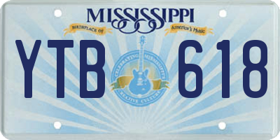 MS license plate YTB618