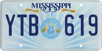 MS license plate YTB619