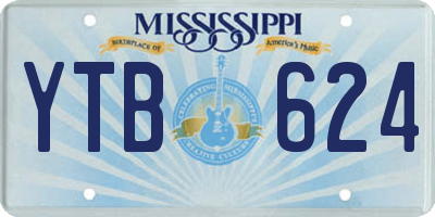 MS license plate YTB624