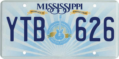 MS license plate YTB626