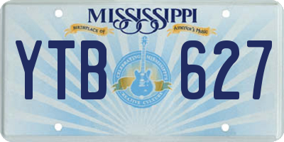 MS license plate YTB627