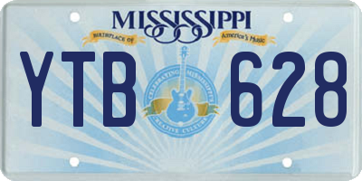 MS license plate YTB628