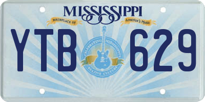 MS license plate YTB629