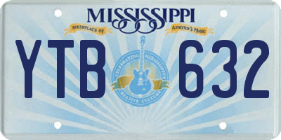 MS license plate YTB632