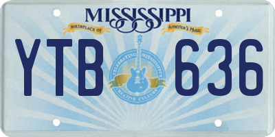 MS license plate YTB636