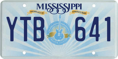 MS license plate YTB641