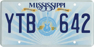 MS license plate YTB642
