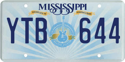 MS license plate YTB644