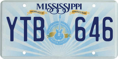 MS license plate YTB646
