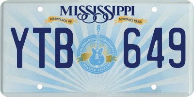 MS license plate YTB649