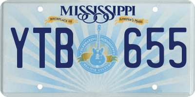 MS license plate YTB655