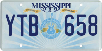MS license plate YTB658