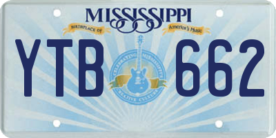 MS license plate YTB662