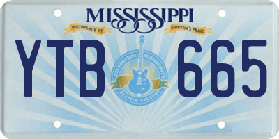 MS license plate YTB665