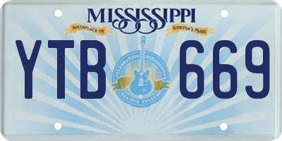 MS license plate YTB669