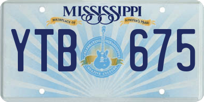 MS license plate YTB675