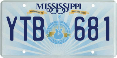 MS license plate YTB681