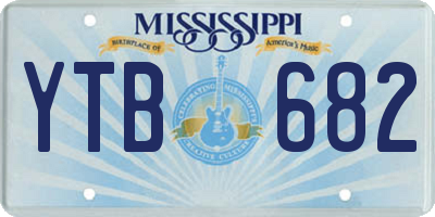 MS license plate YTB682