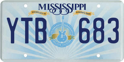 MS license plate YTB683