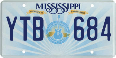 MS license plate YTB684