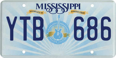 MS license plate YTB686