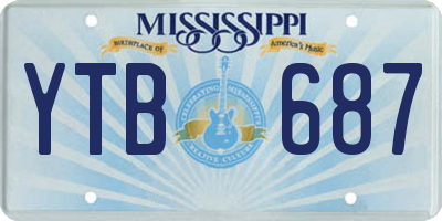 MS license plate YTB687