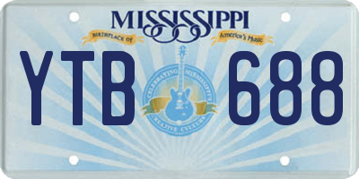 MS license plate YTB688