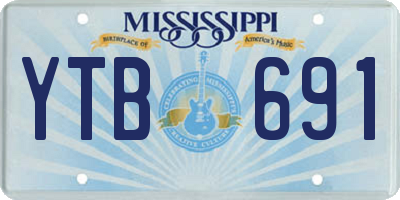 MS license plate YTB691