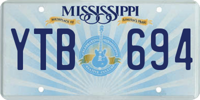 MS license plate YTB694