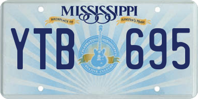 MS license plate YTB695