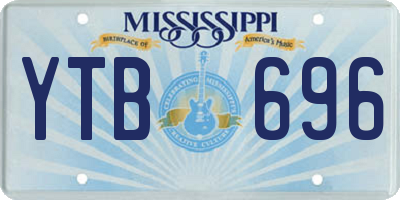 MS license plate YTB696