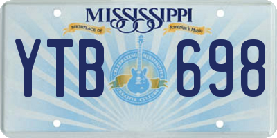 MS license plate YTB698