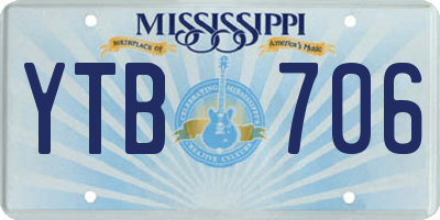 MS license plate YTB706